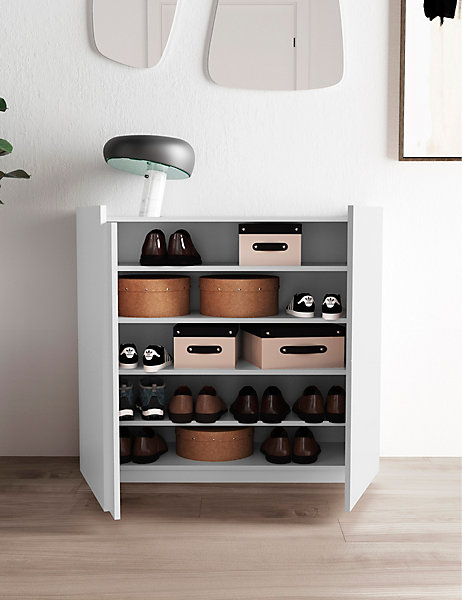 Meuble à chaussures en mélamine, Odda
