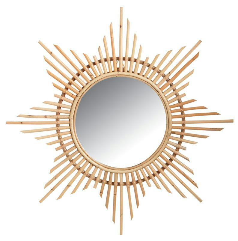 - Miroir en rotin étoile D65cm