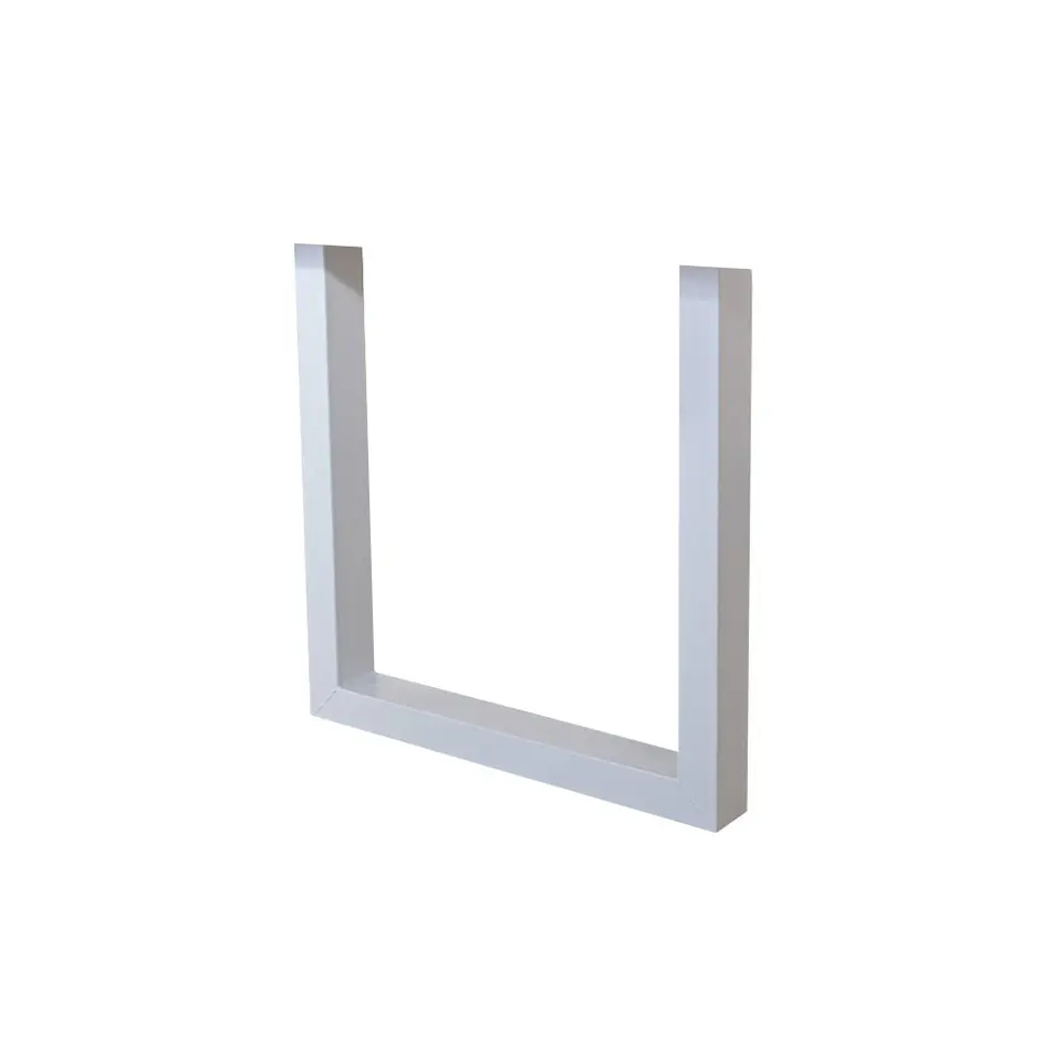 Set van 2 metalen tafelpoten U-frame wit - 8x70x72 cm - Metaal - Wit