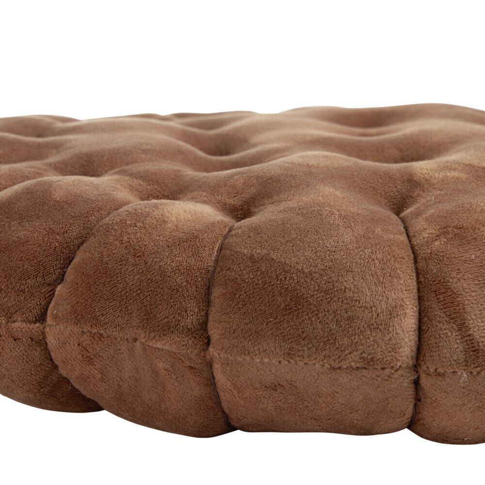 Coussin fond forme biscuit chocolat Ø38cm