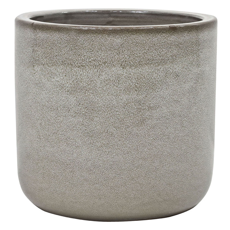Pot en terre cuite Glazed gris Ø 37,5 x 35 cm