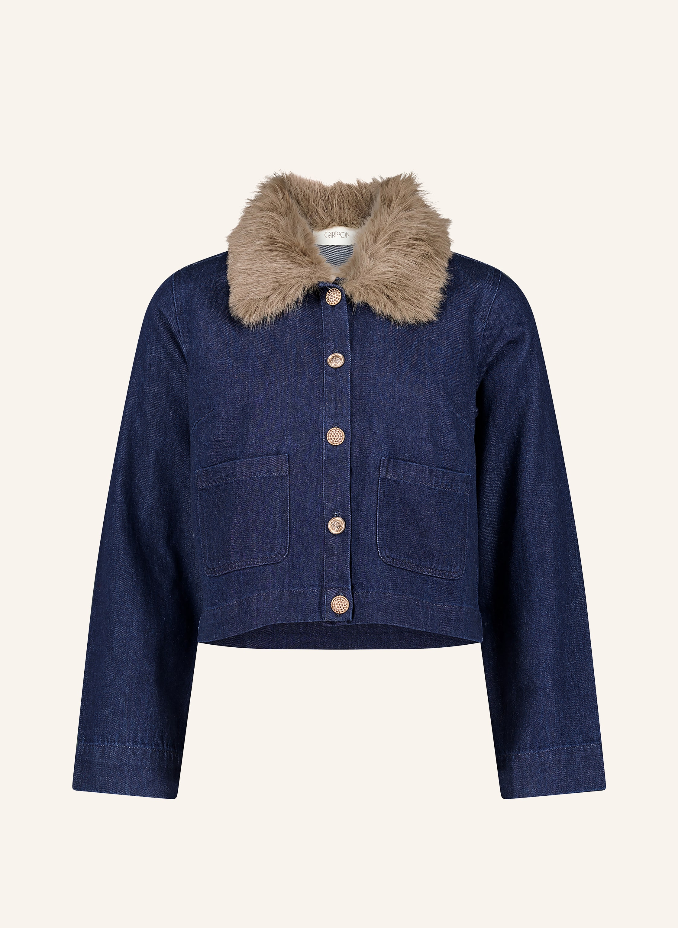 CARTOON Jeansjacke mit abnehmbarem Kunstfell
