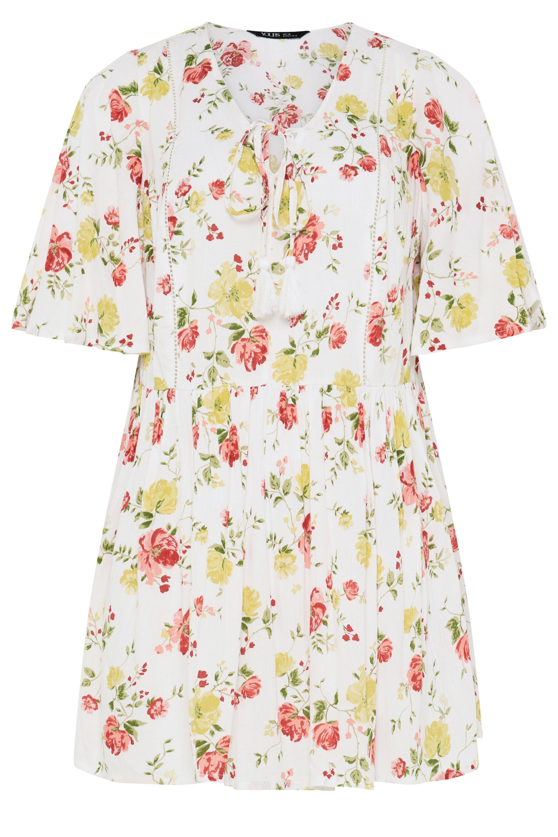 Yours Floral Angel Sleeve Blouse