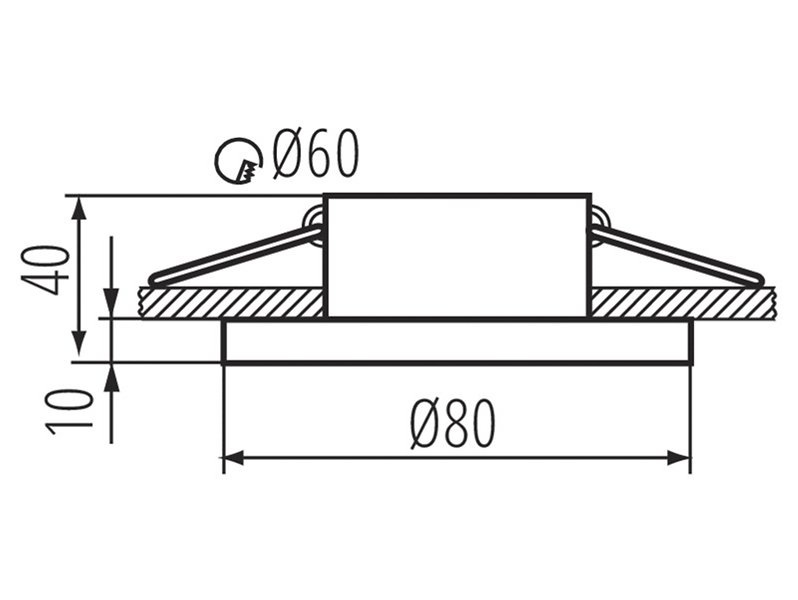 Oprawa punktowa Flini aluminiowa 8 cm czarna