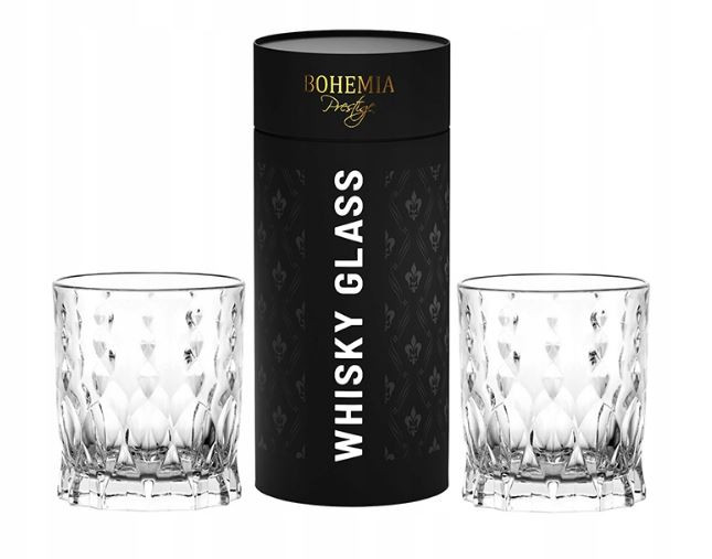 Szklanki do whisky 340ml 2 szt. tuba Bohemia Conte Prestige
