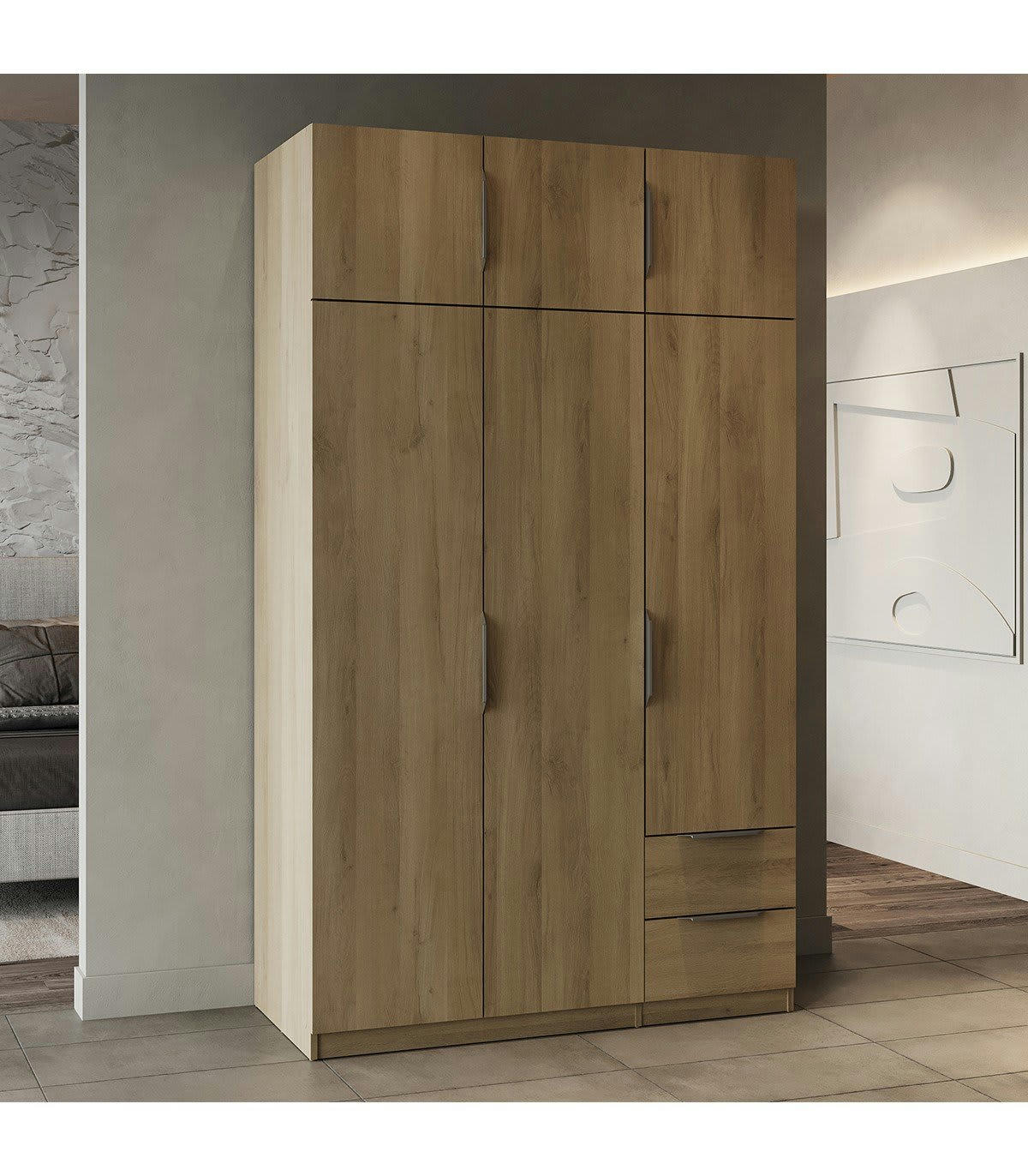 GHOST - Armoire 6 portes et 2 tiroirs - L119,4 cm