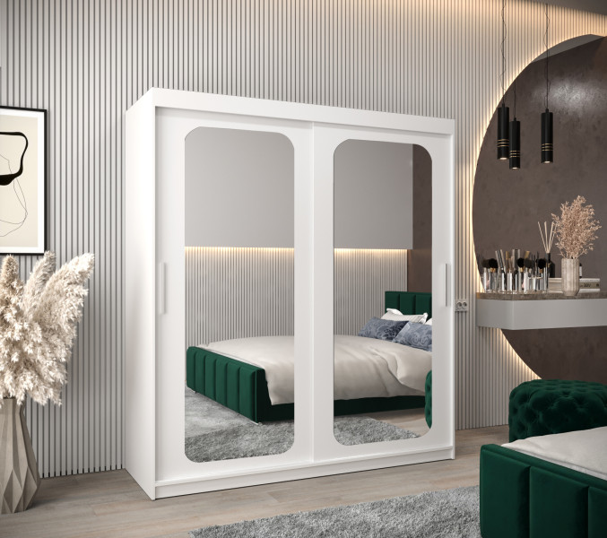 Szafa przesuwna Garderoba PROMO T3 180 biały/biały