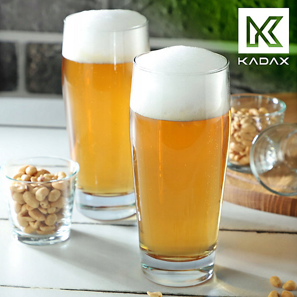 KADAX Chope à bière 510 ml en verre grand ensemble de tasses 8 pièces