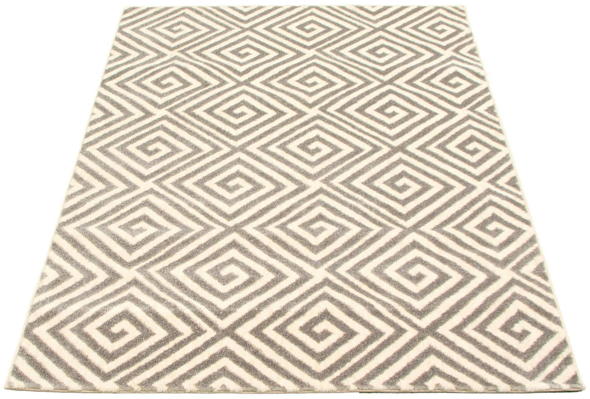 ECARPET Alexa Indoor Geometric Area Rug, Ivory, Assorted Sizes