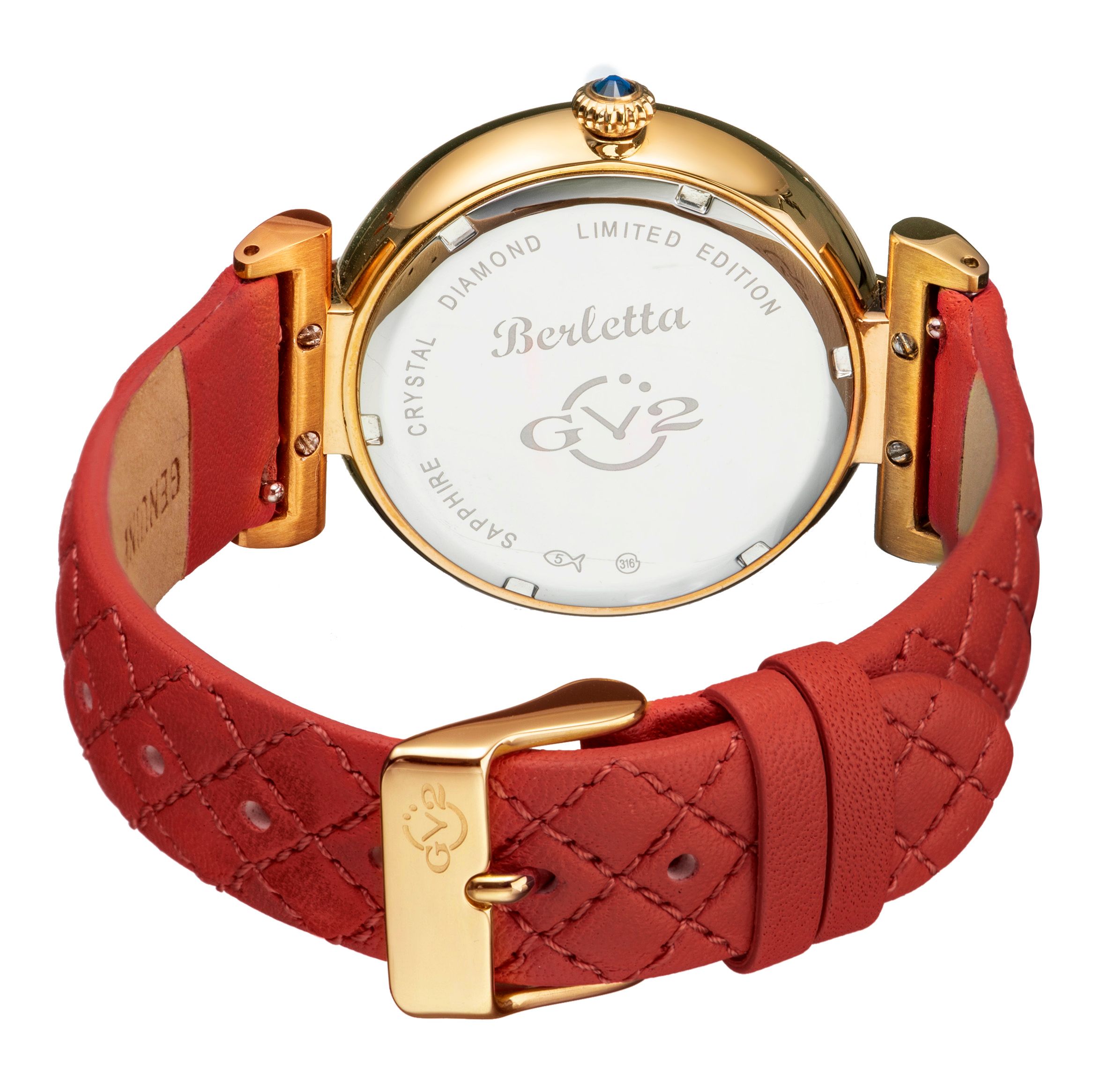 GV2 Berletta, Swiss Quartz Watch, 0 Dial, 0, and Sapphire Crystal