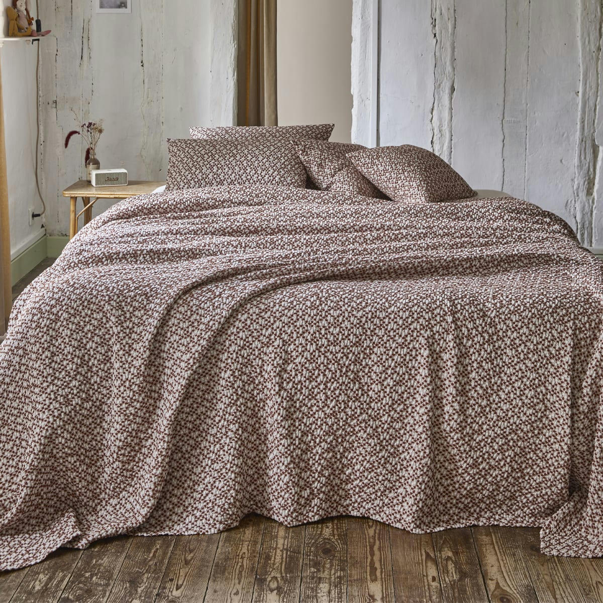 MIRAGE - Coussin en coton tissé orange 40x60