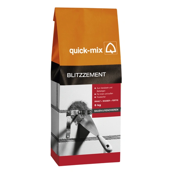 Blitzzement, 5 kg, für außen und innen