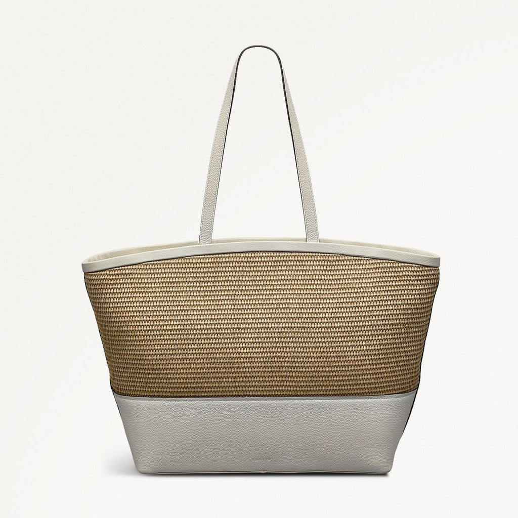 Bishops Lane - Straw Large Ziptop Tote Bag - OHE13402