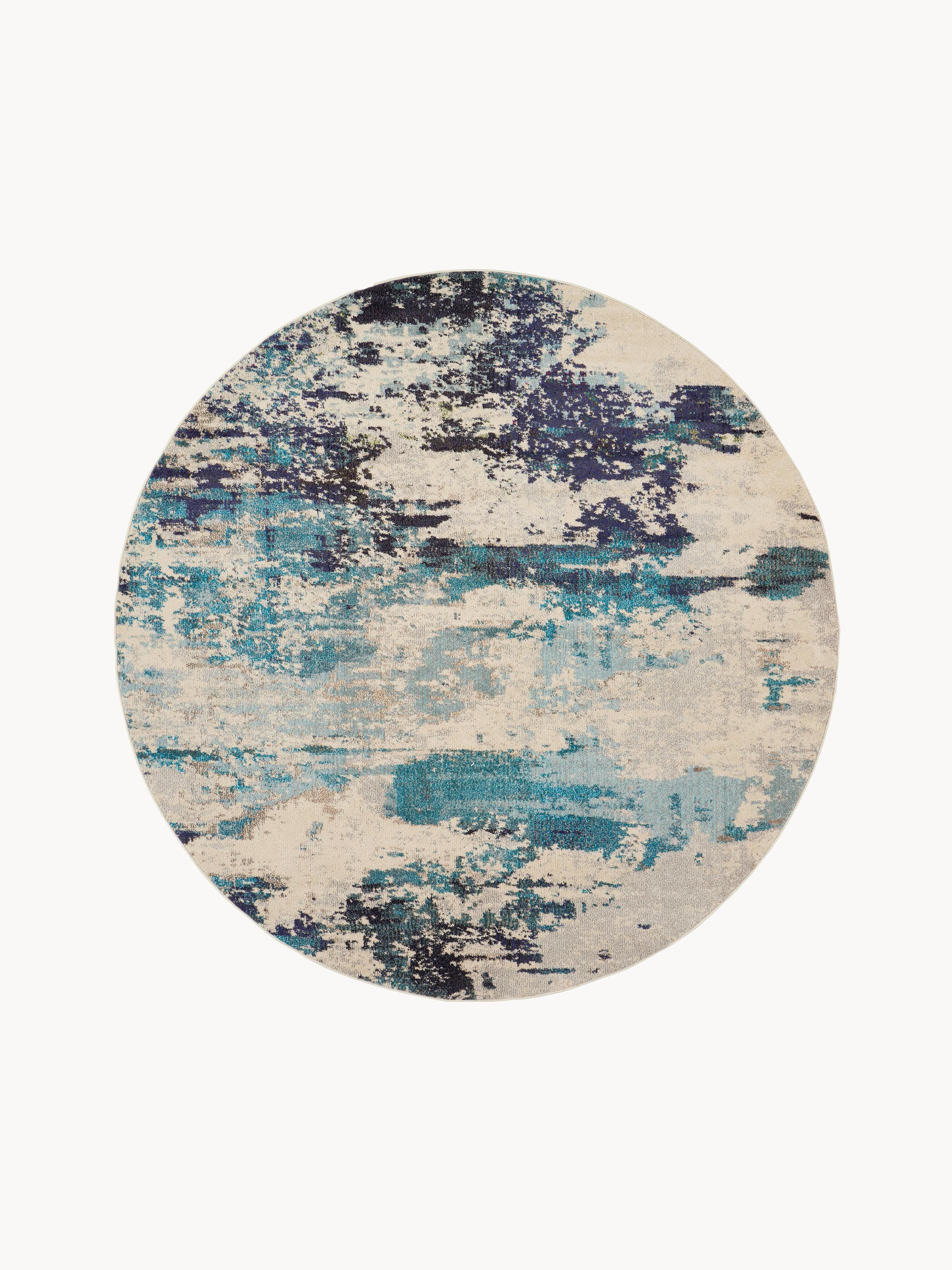 Runder Design Niederflor-Teppich Celestial