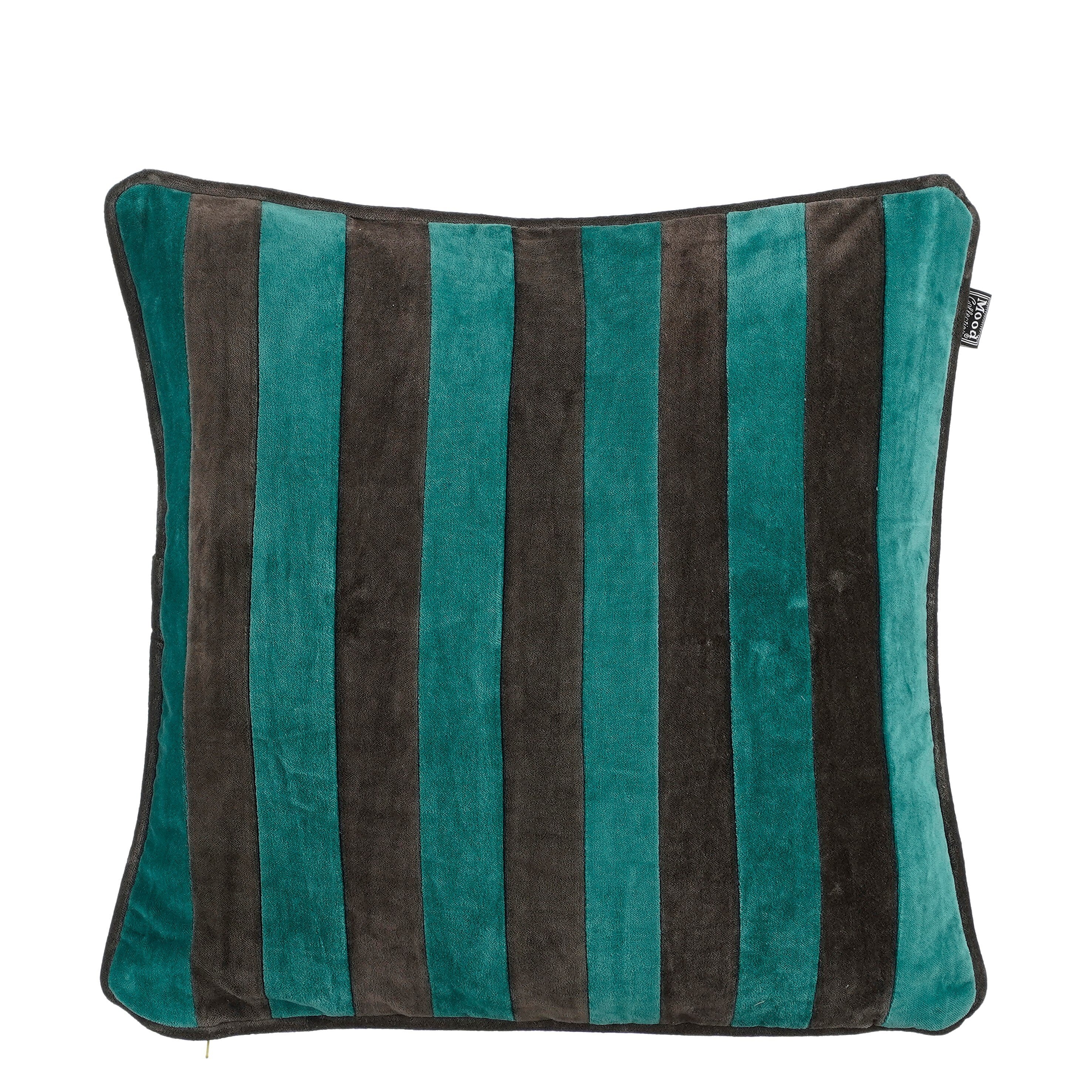 In The Mood Collection Clair Sierkussen - L45 x B45 x H10 cm - Katoenfluweel - Groen, Grijs