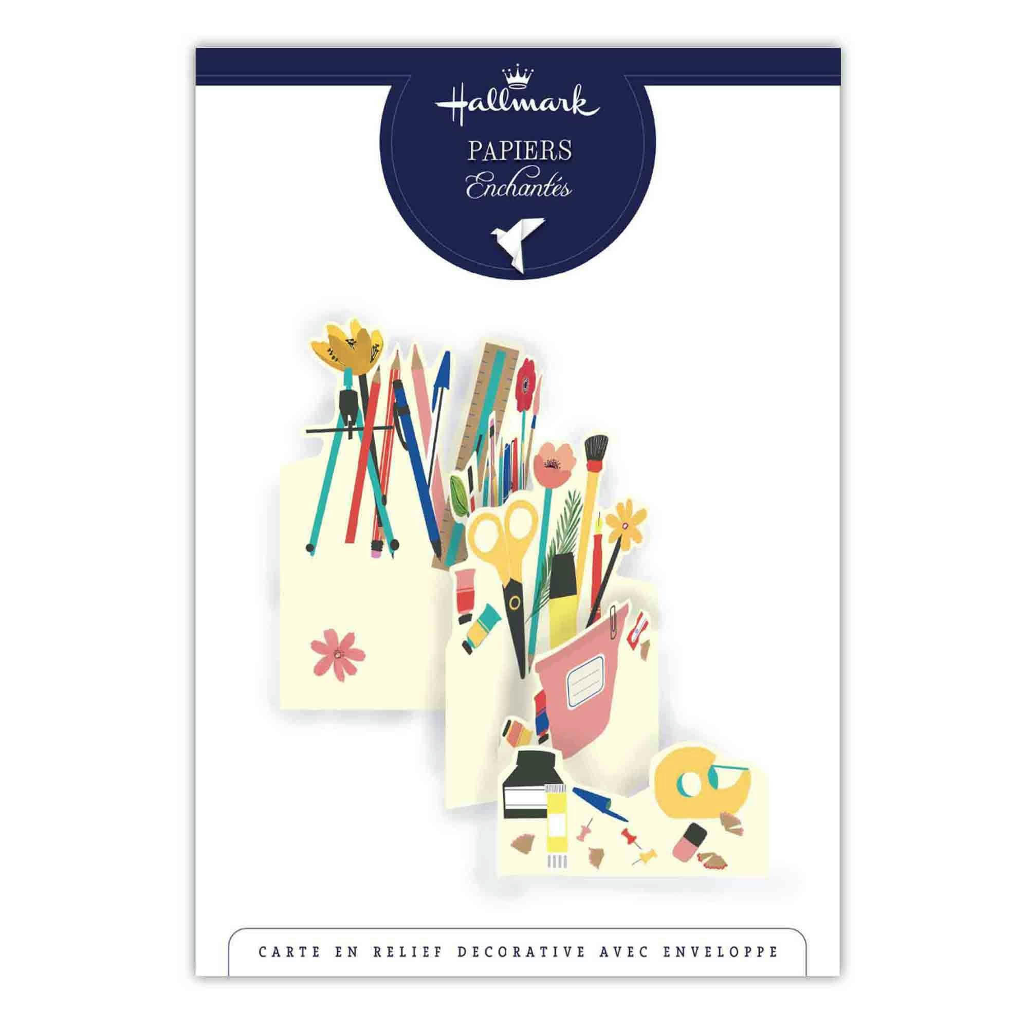 - Carte pop-up 3d pot à crayons