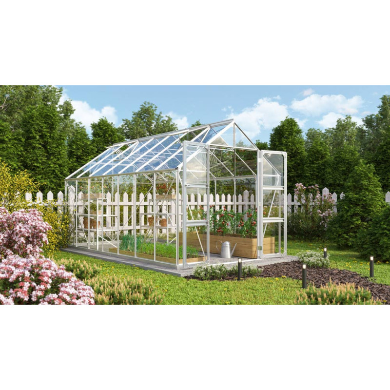 Serre en verre Domus aluminium anodisé 11,5 m² VITAVIA