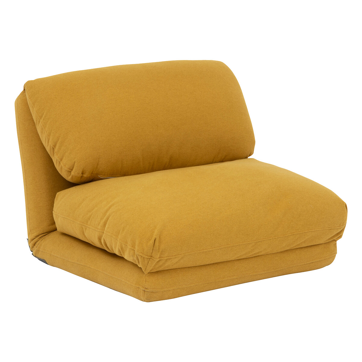 Pufe convertível em cama MARZA amarelo 58x78x82cm