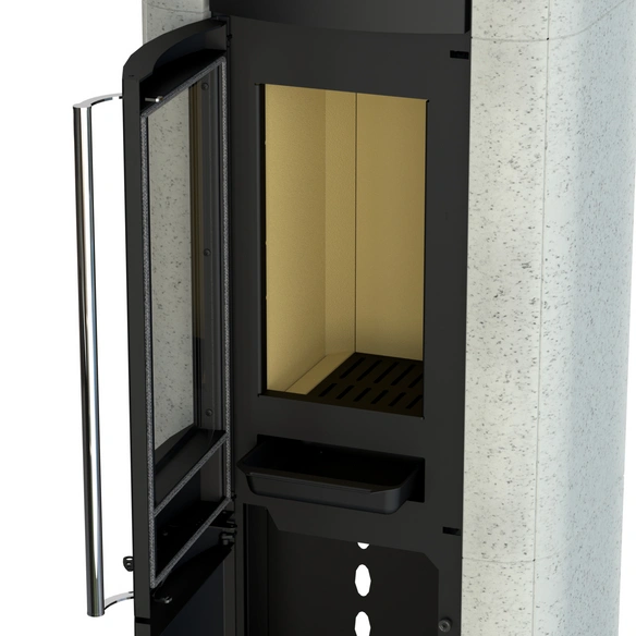 Kaminofen »Neuwerk Plus«, schwarz, Stahl / Kalkstein, 7 kW