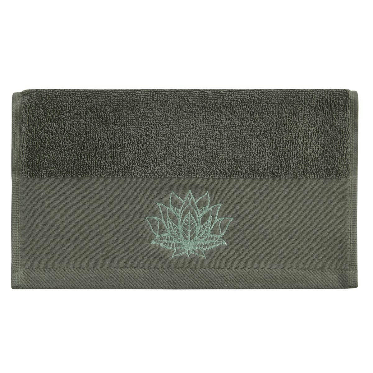 NUCIFERA - Lot de serviettes invité  eucalyptus 30x50 cm