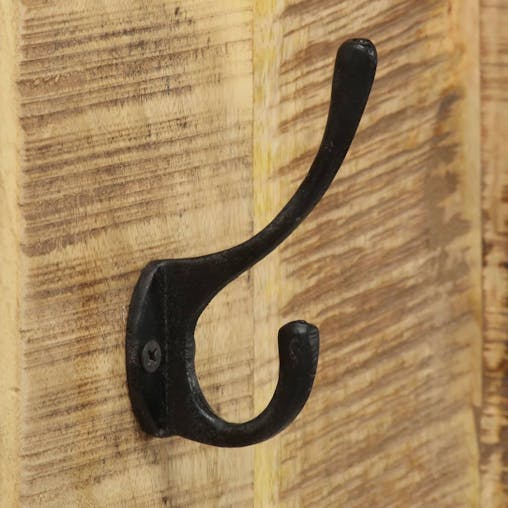 NNEVL Wall-mounted Coat Racks 2 pcs Solid Mango Wood 36x110x3 cm