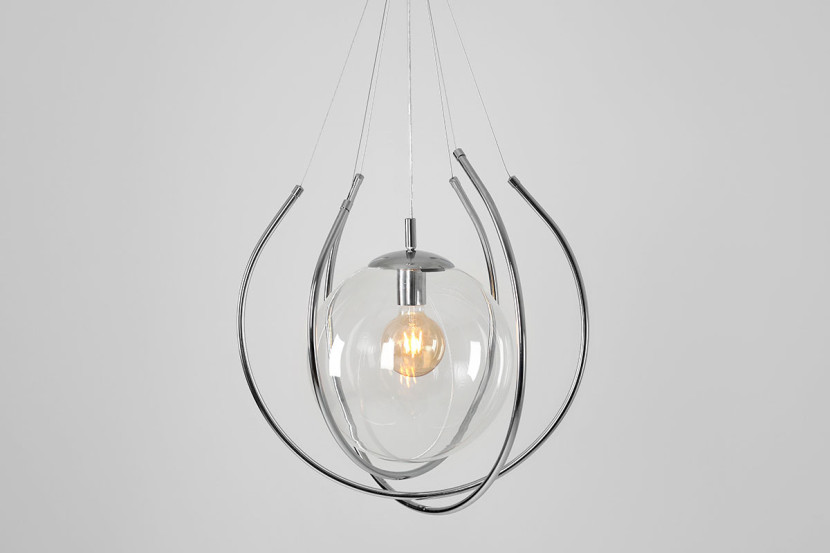 Lampa wisząca chromowana przezroczysty FROM CHROM 1xE27x60W Aldex