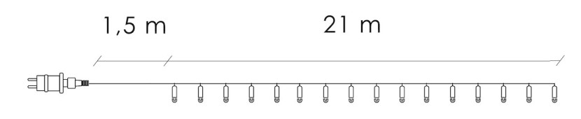 Lampki świąteczne 300led multikolor 22,5 m oświetlenie wewn.