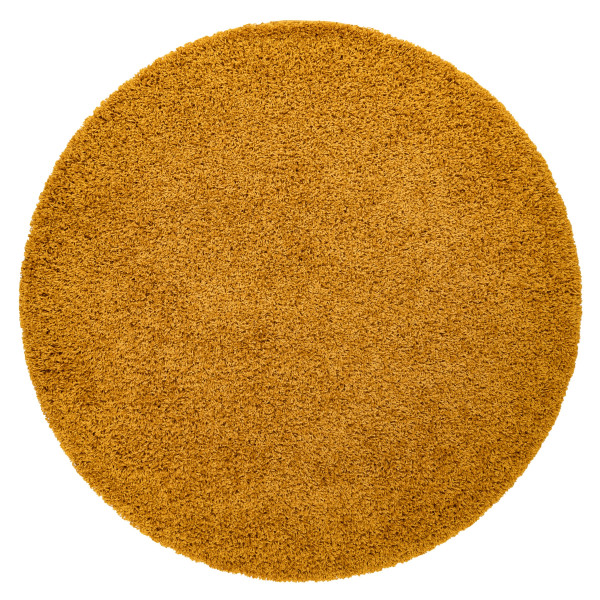 Dywan SOFFI shaggy 5cm złoty koło 80 cm