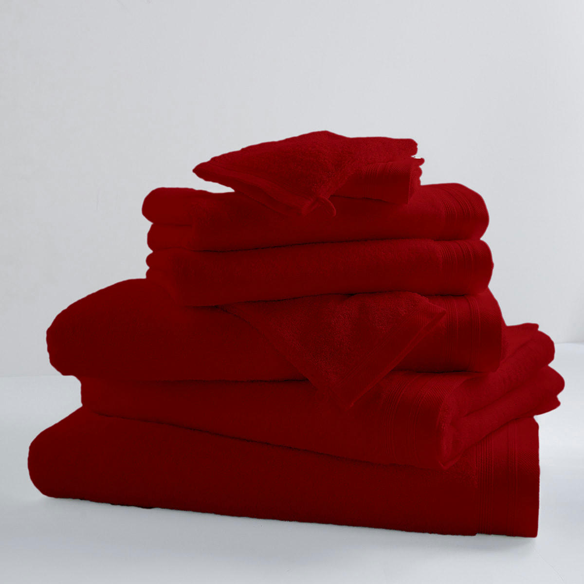 - Drap de bain uni et coloré coton griotte 150x100