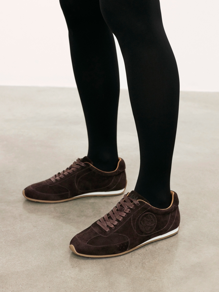 Brown suede sneakers