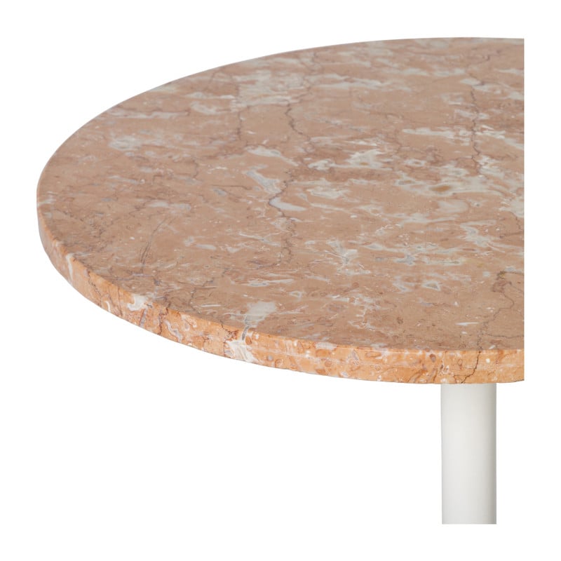 Bijzettafel Kanton marmer - roze - &Oslash;40x45 cm