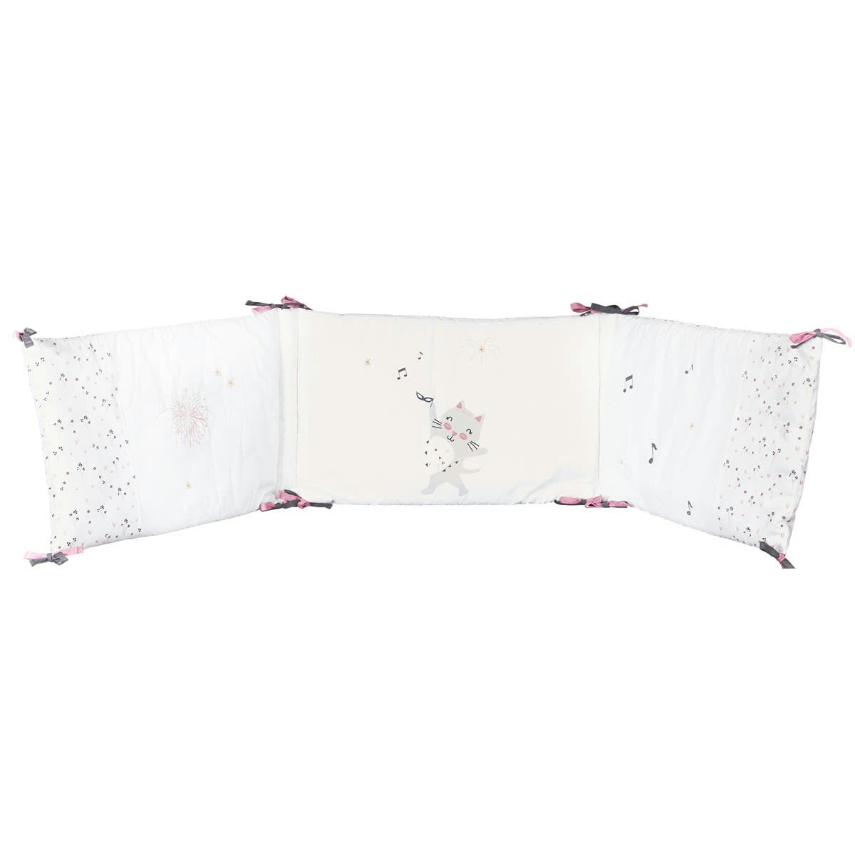 CHAPAILLETTES - Tour de lit 190x40cm en coton blanc