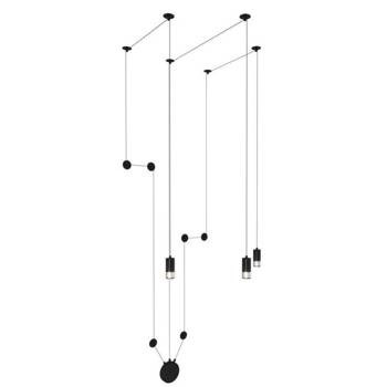 Lampa ścienna LINEA-3 WALL czarna klinkiet długi