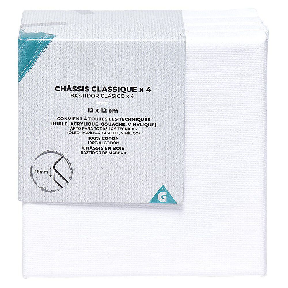 Châssis entoilé blanc x4