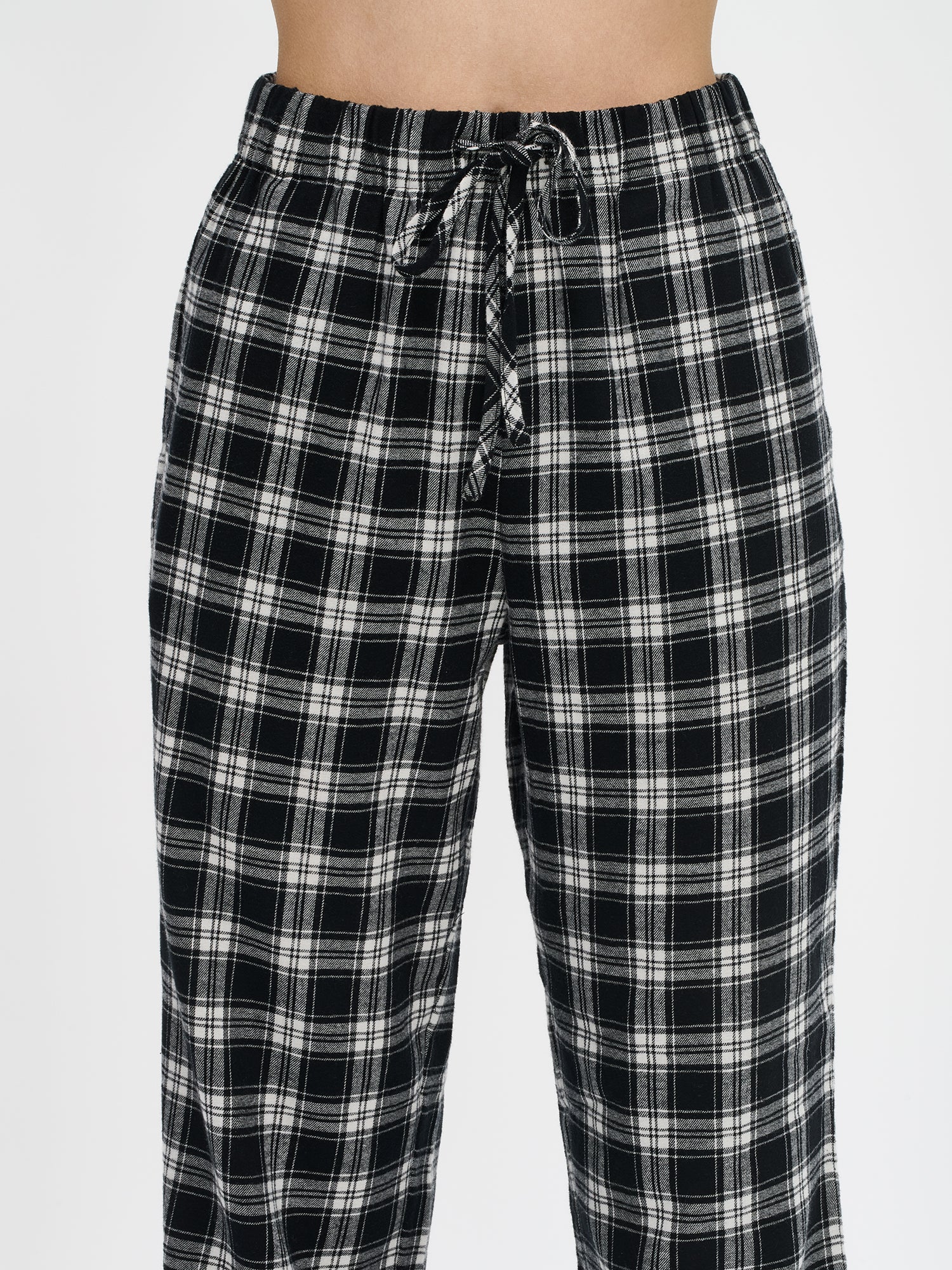 RUUTU pyjamahousut - mustavalkoinen