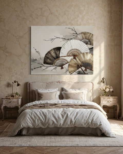 Feeby Obraz na płótnie, Japońskie Wachlarze 60x40