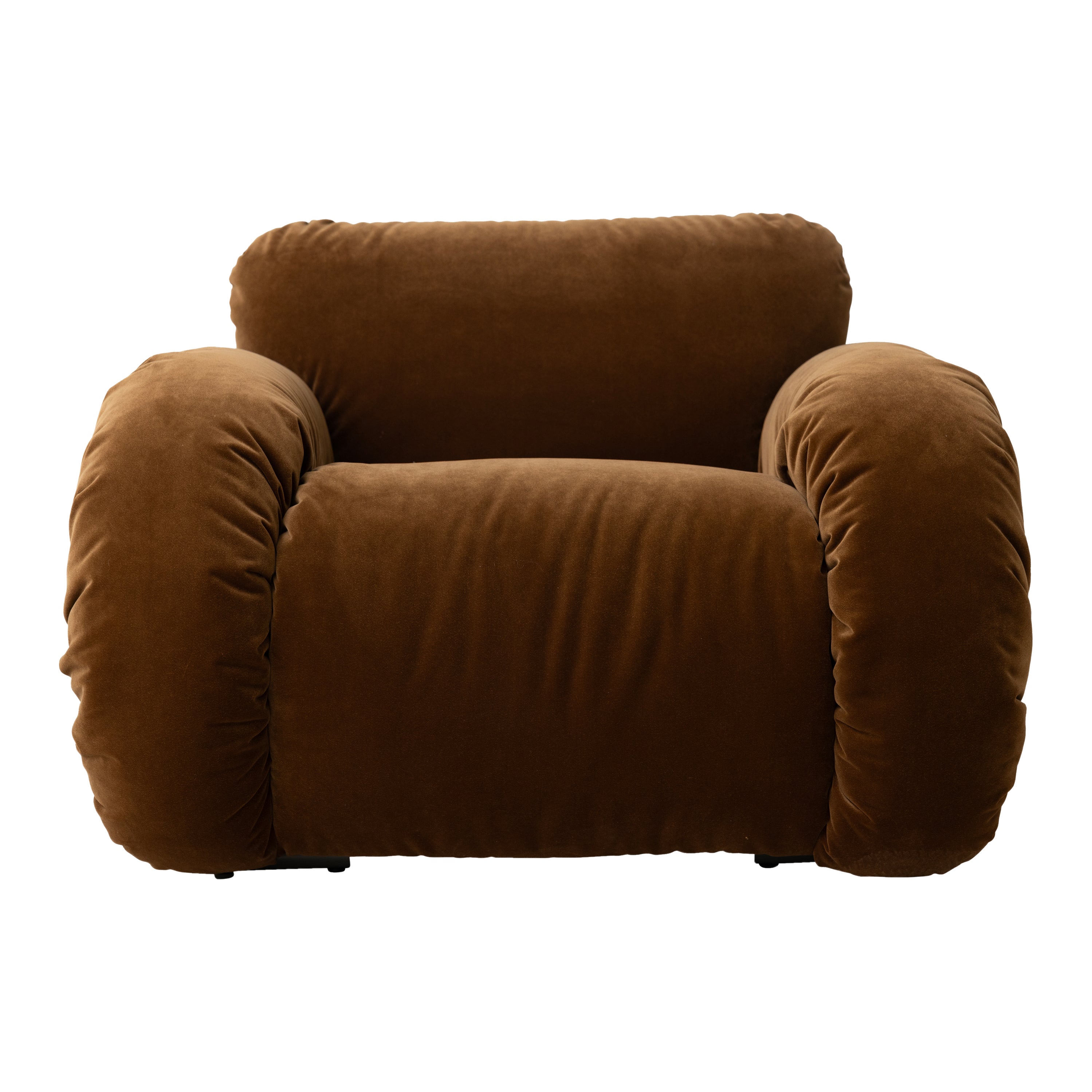 HKliving Arc Lounge Fauteuil Royal Velvet - Caramel
