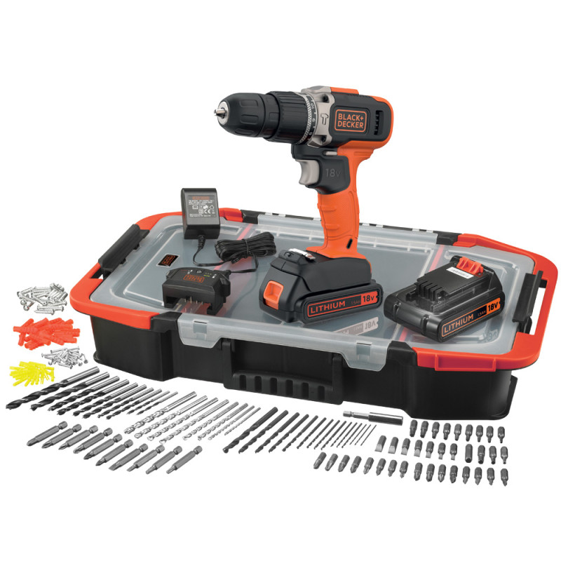 Perceuse à percussion sur batterie BCD003BAST-QW 18 V BLACK DECKER
