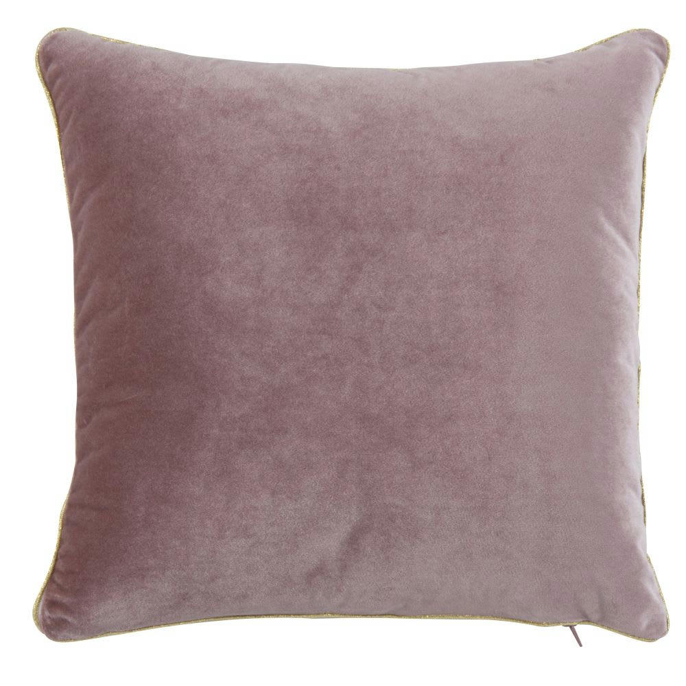 STELLA - Housse de coussin rose, violette et dorée 40x40