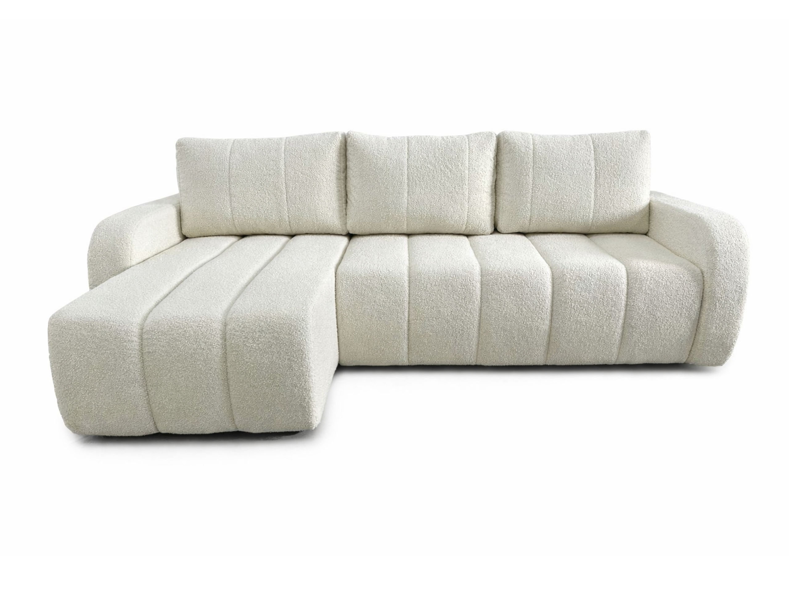 Narożnik Alba Soft 240x148 rozkładany z pojemnikiem, strona lewa, Lambi 08