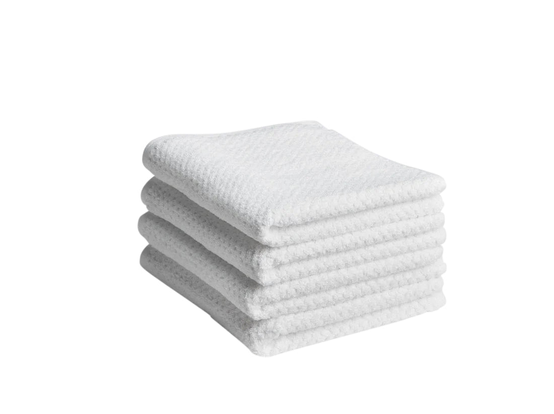 Yumeko handdoeken Dots - pure white - 50x100 - 4 st