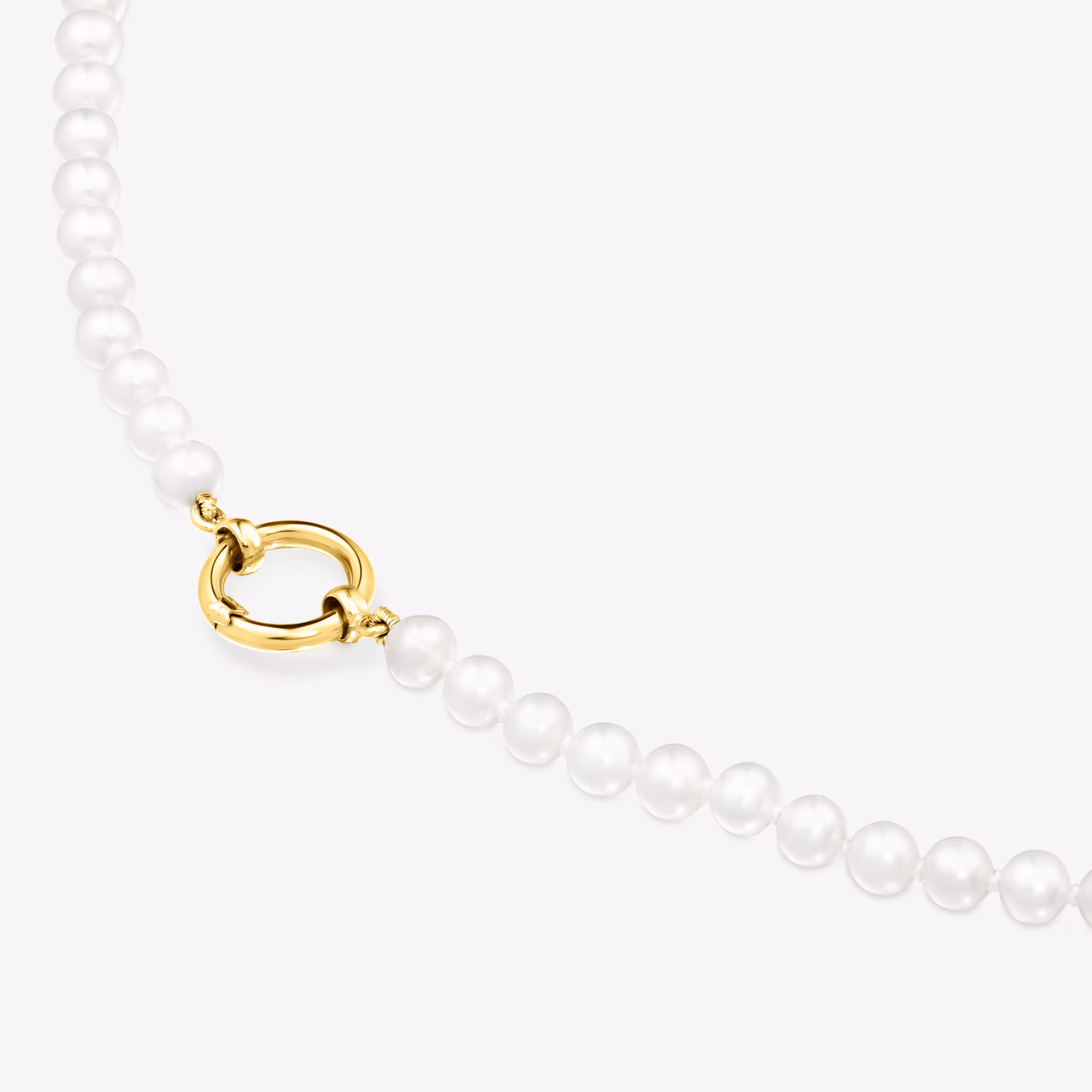 Collar de perlas y oro Hold