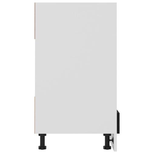 NNEVL Oven Cabinet Black 60x46x81.5 cm Chipboard