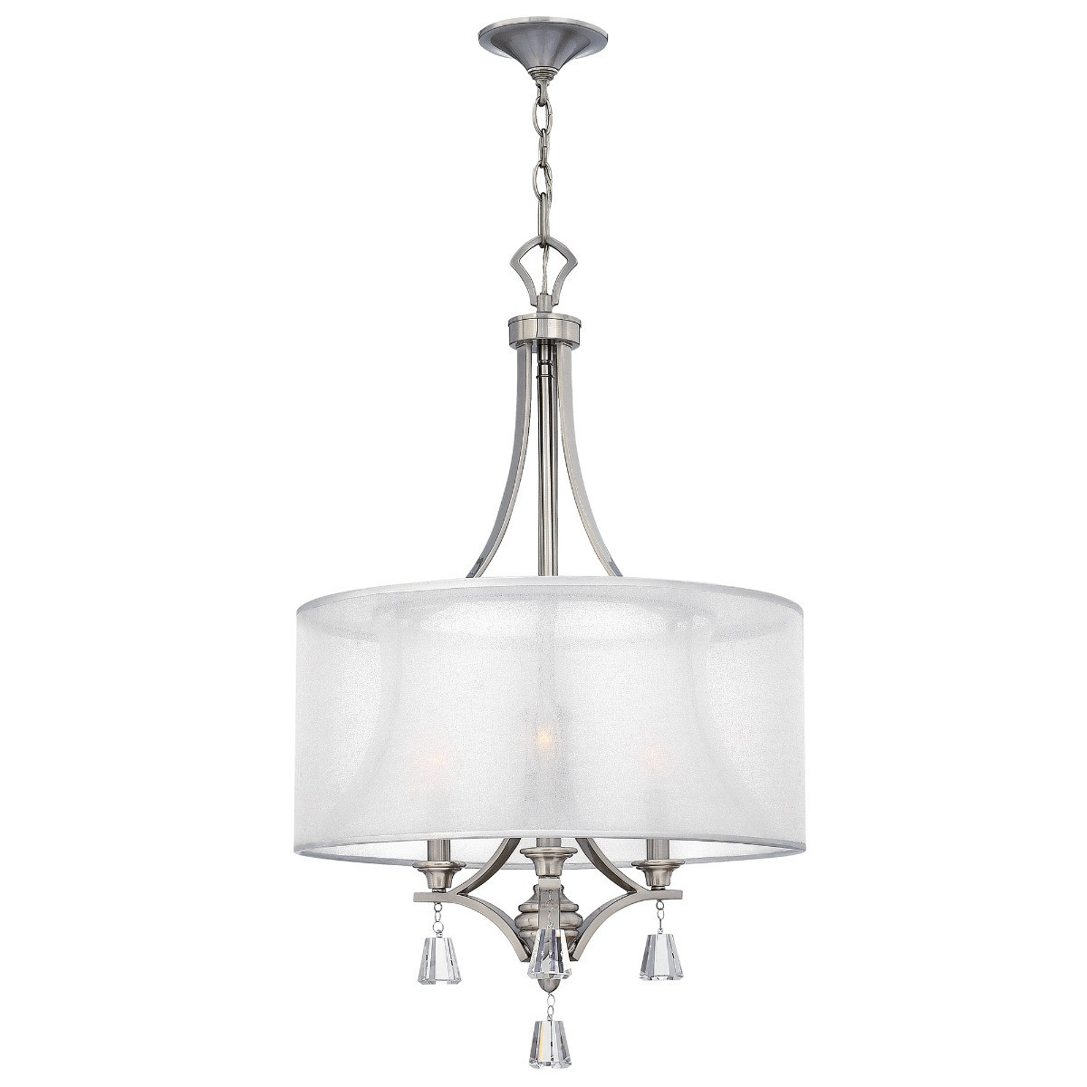 Lampa wisząca szczotkowany nikiel Mime 3xE14x60W Hinkley