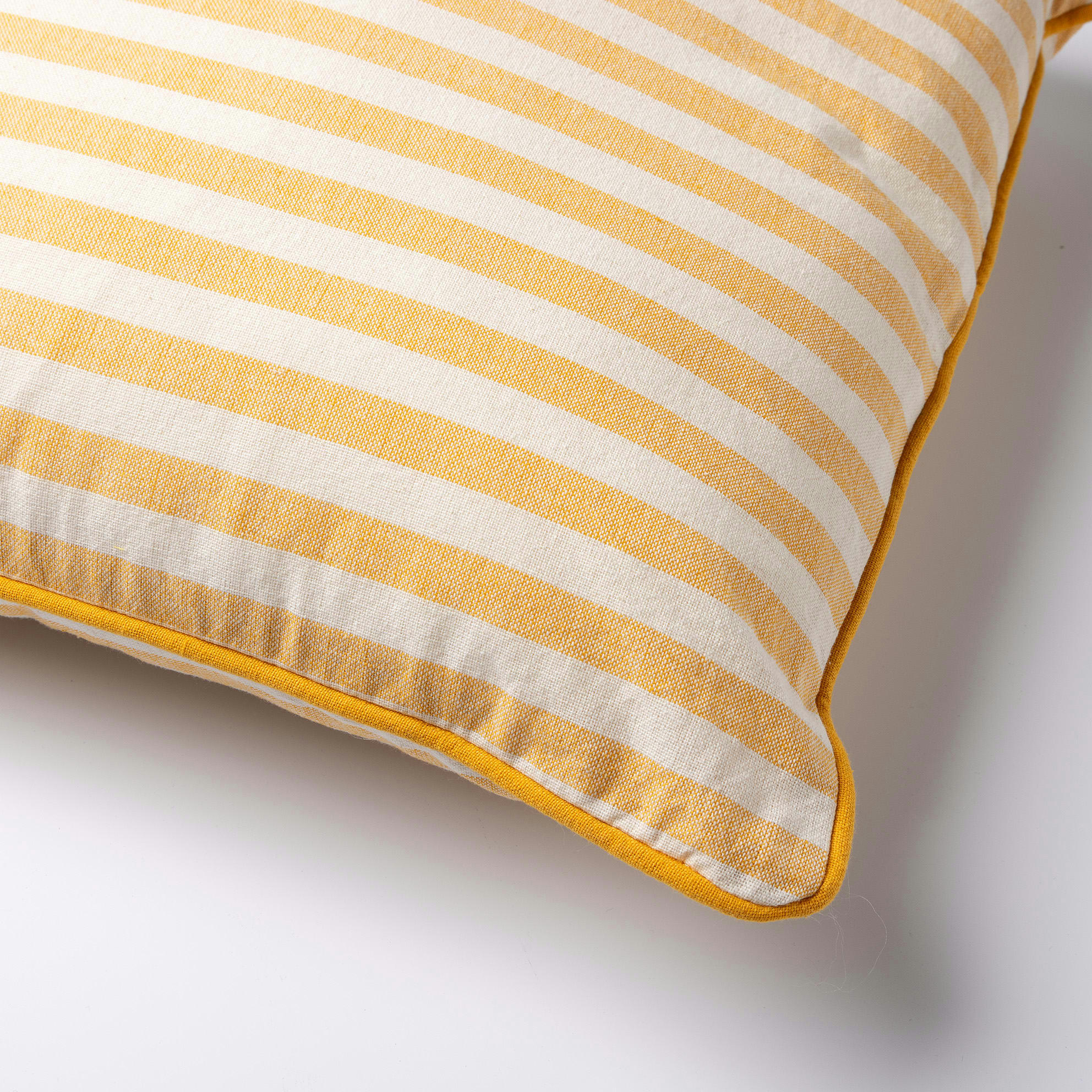 Cooper - Coussin - jaune en coton et polyester 40x40 cm avec motif rayé