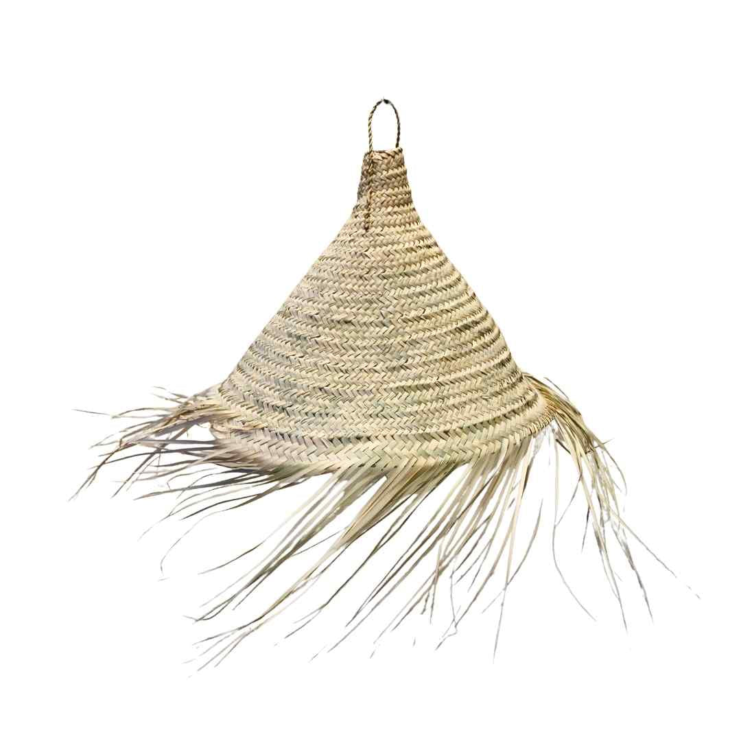 NOA MAY Hanglamp Zarah - naturel - palmblad - Ø 55 x h 45 cm