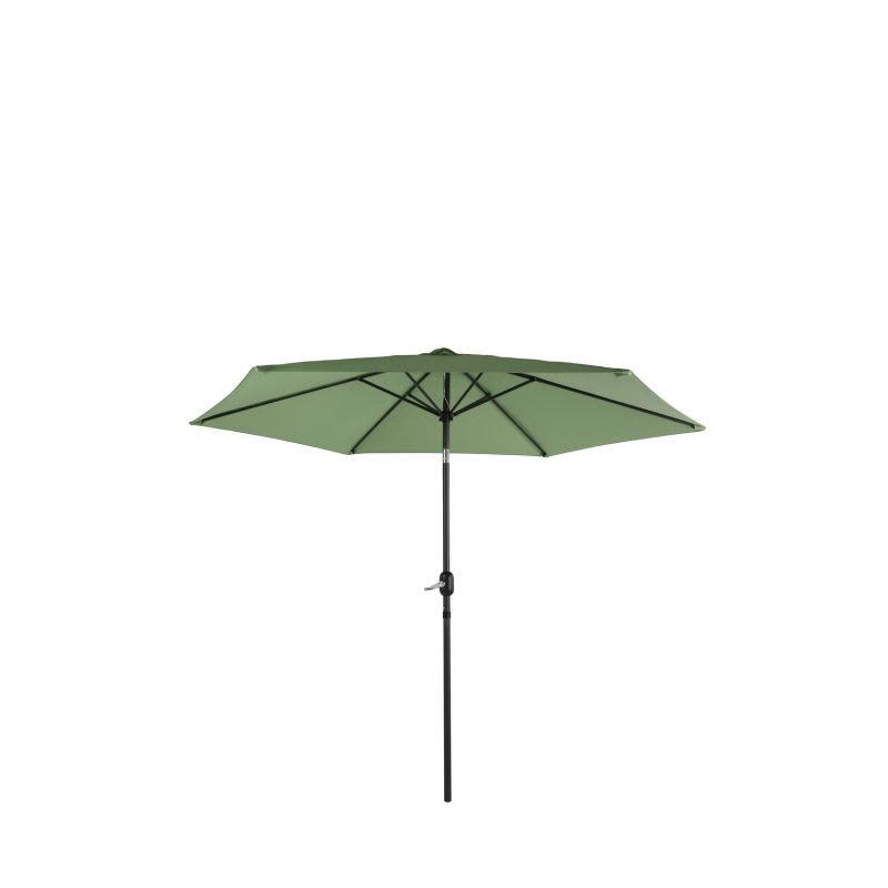 - Parasol droit en aluminium et acier - toile vert menthe