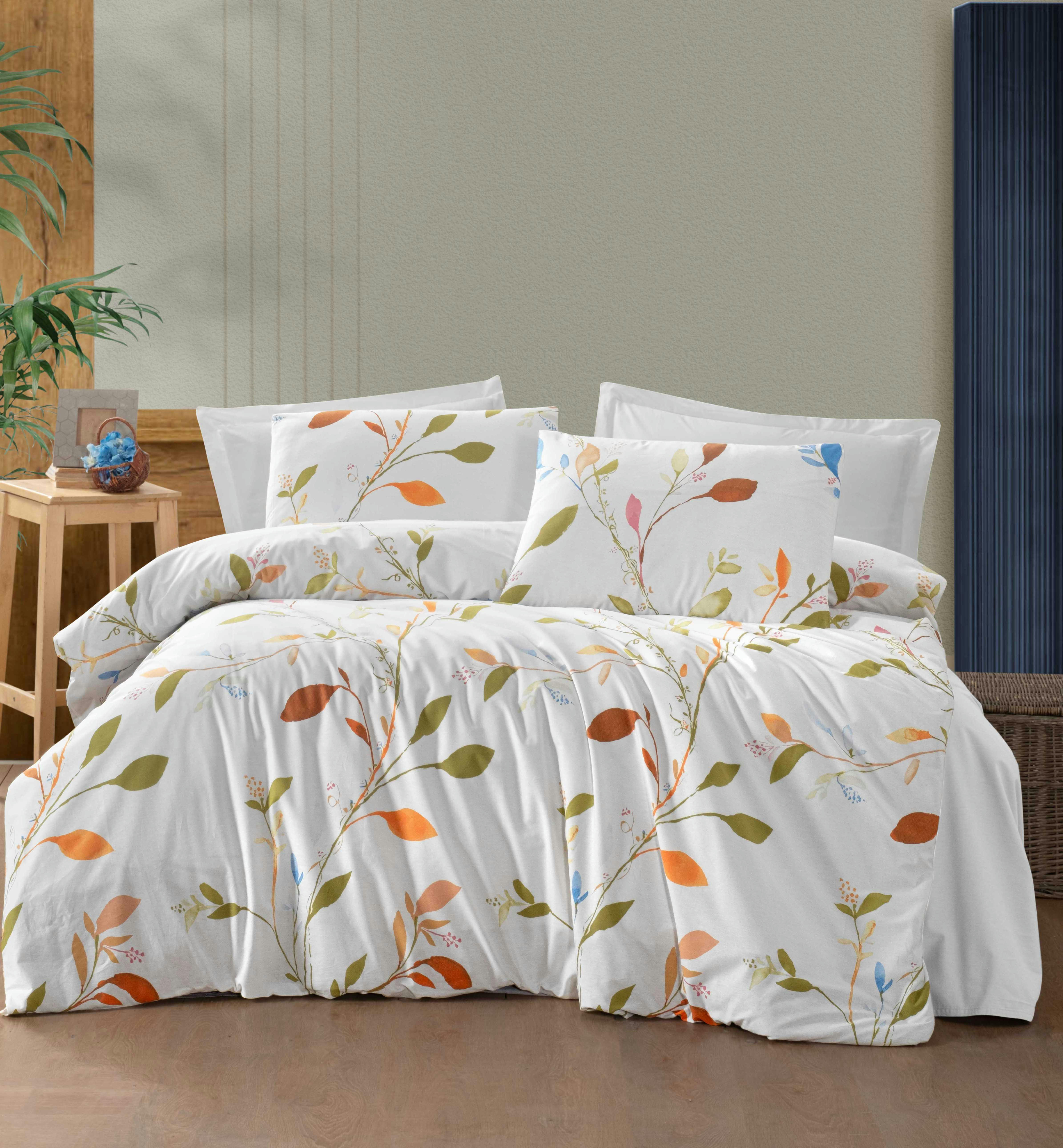 CARMIN - Parure housse de couette 200x200 cm et 2 taies d'oreiller 65x65 cm