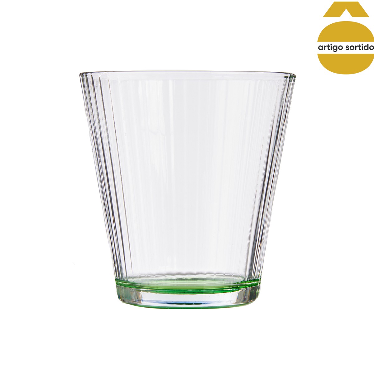 Copo com fundo colorido em vidro 31cl