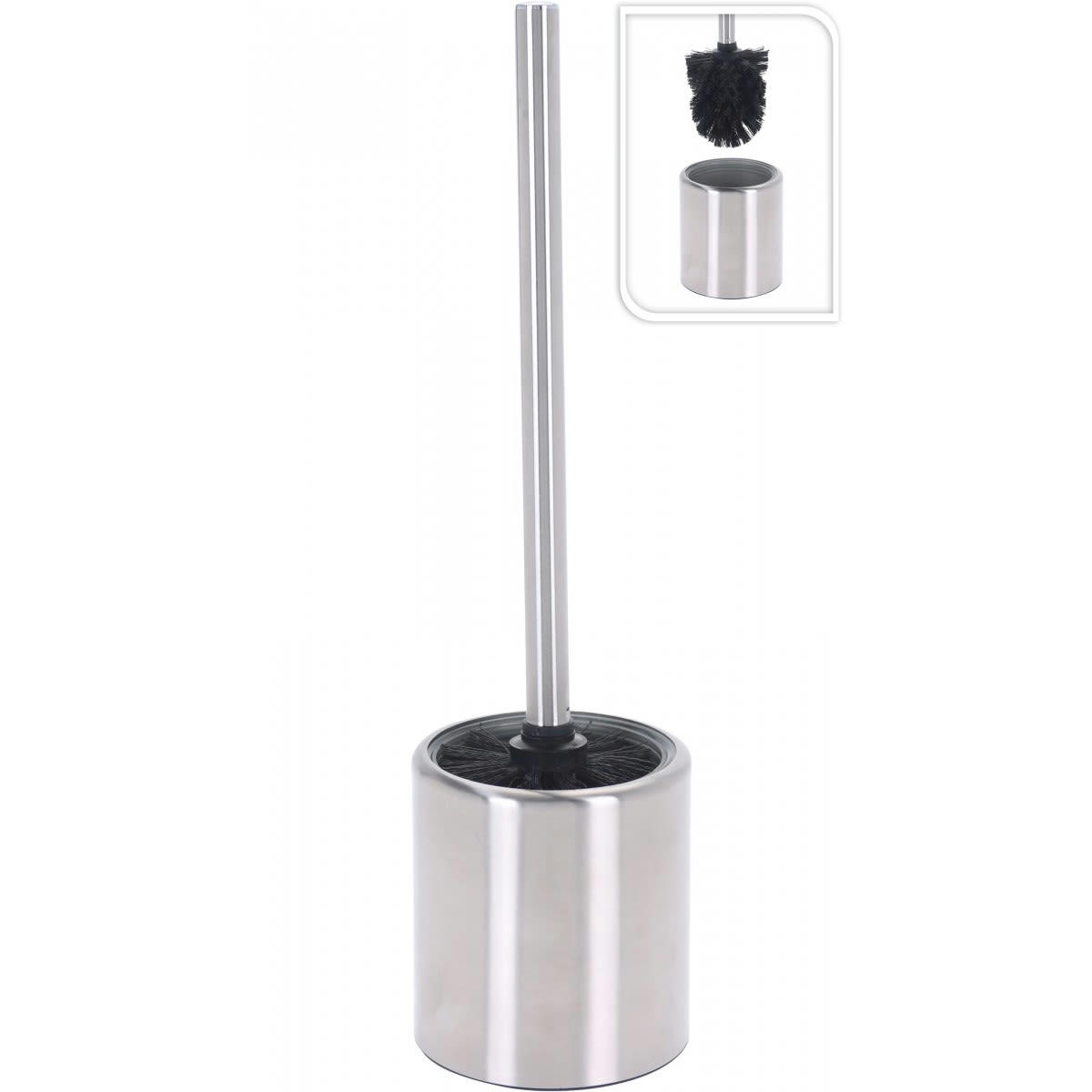 RONDE - Brosse WC en acier inoxydable H35cm